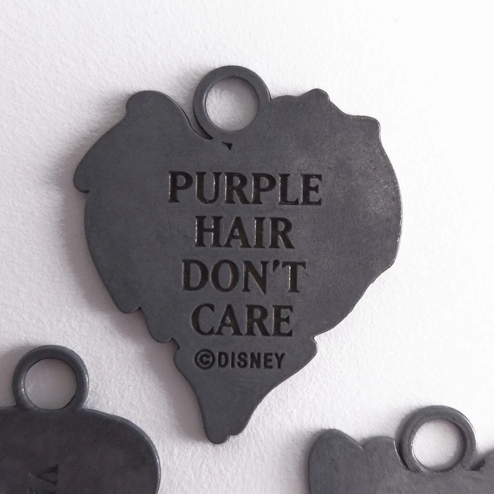 Disney Descendants 3 Metal Charms Pirates Rule, VK Rules, Purple Hair Don't Care
